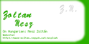 zoltan mesz business card